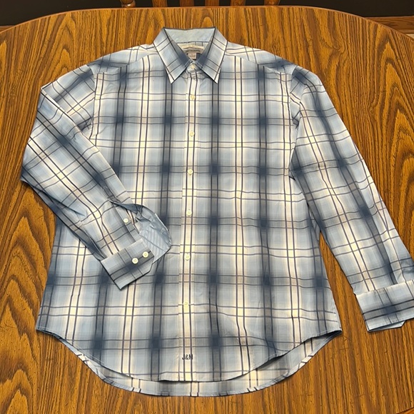 Johnston Murphy Tailored Fit Button Down Shirt Size L - Picture 1 of 8